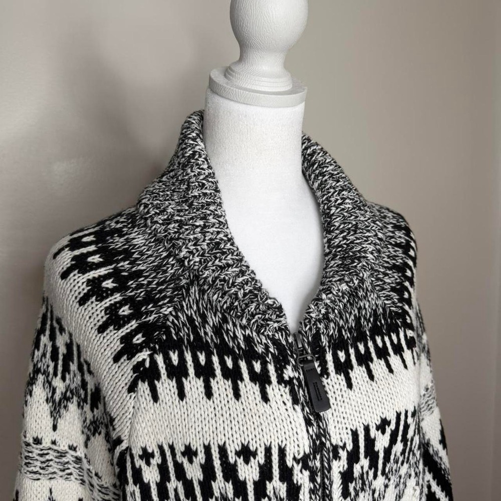 Old Navy Fair Isle Nordic Zip Cardigan Sweater Cozy Warm Tribal